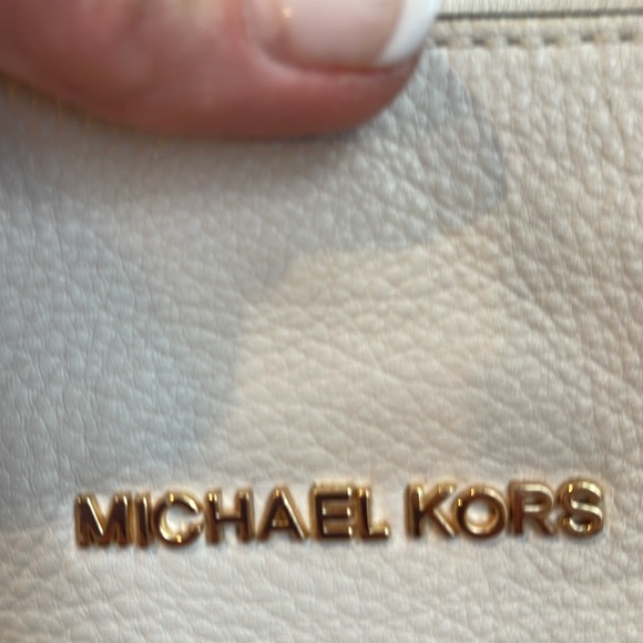 Michael Kors tote crossbody in bone gold bag satchel authentic - Picture 2 of 14